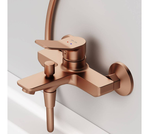 Смеситель для ванны и душа AM.PM X-Joy розовое золото F85A10044