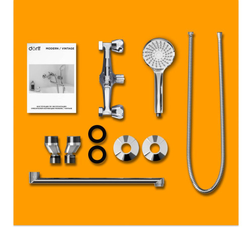 Смеситель для ванны и душа с душевым гарнитуром DORFF Modern D7095000