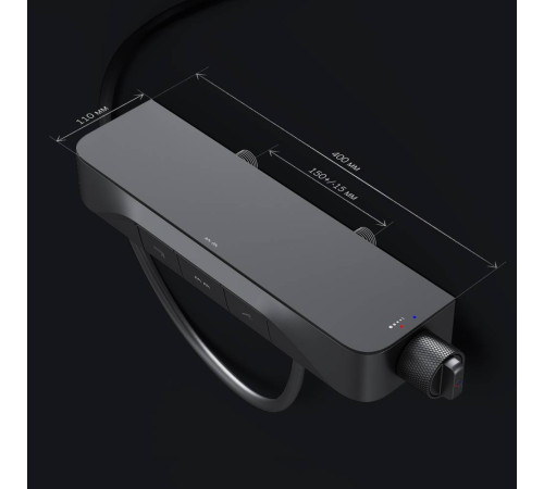 Смеситель для ванны и душа AM.PM Func черный матовый F8F10522