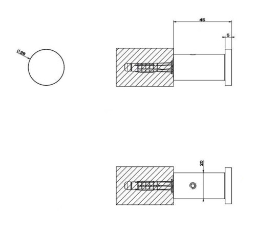 Крючок подвесной Gessi 316 Steel Brushed 54821#239