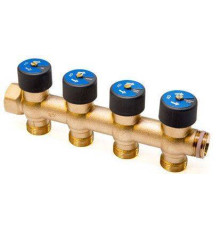 Гребенка водопроводная Oventrop Multidis R на 2 выхода 3/4 бронзовая 4200552