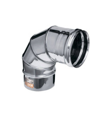 Колено дымохода 4-секционное 90° Ferrum AISI 430 0.5 мм 115 мм Af2203