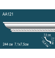 Карниз потолочный Perfect AA121 полиуретановый с рисунком AA121
