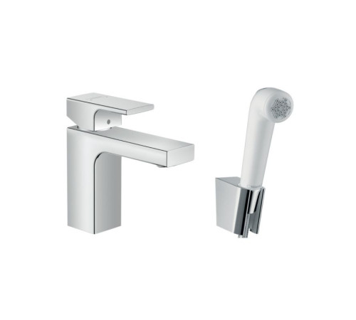 Смеситель для раковины Hansgrohe Vernis Shape с гигиеническим душем и шлангом 1600 мм 71216000