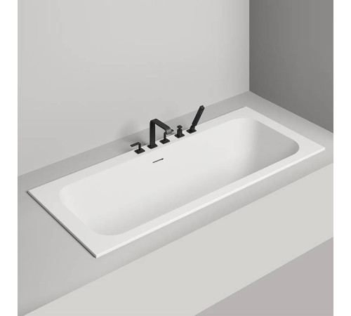 Ванна встраиваемая на ножках Salini Orlanda Axis 180х80х60 см UpDown S-Stone белый матовый 103322M