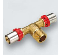 Тройник пресс с наружной резьбой TIEMME 20х1/2х20 1650092