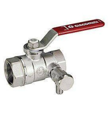 Кран шаровой Giacomini R250DS 1/2 ВВ рычаг со сливом R250SX003