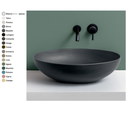 Раковина накладная Ceramica Cielo Le Bacinelle Eco 620x450x180 мм brina BAECO BR