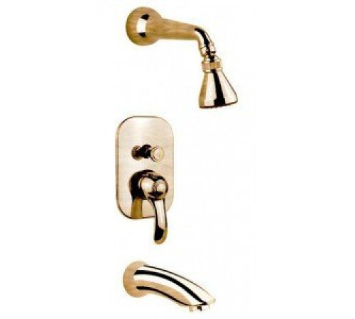 Смеситель для ванны встраиваемый Fiore Jafar с лейкой бронза 47ZZ5133