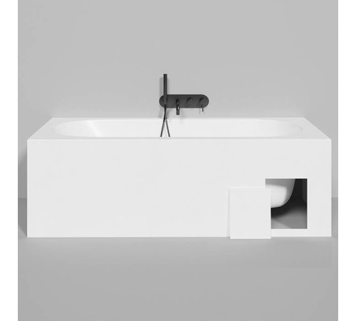 Ванна встраиваемая Salini Ornella 180х80х60 см овальная чаша S-Stone белый матовый комплект 102422M