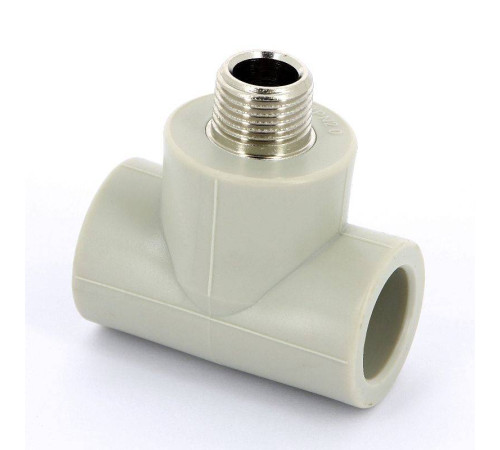 Тройник полипропиленовый FV-Plast 25х1/2х25 мм с наружной резьбой 222526