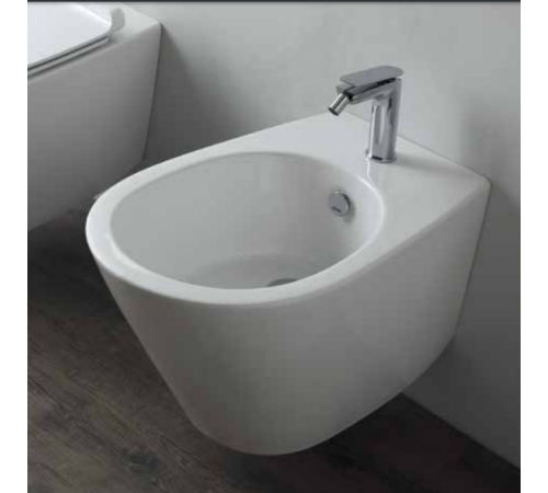 Биде подвесное Simas Gambassi 56.5х37.5 см 1 отверстие белый GA19bi/F85