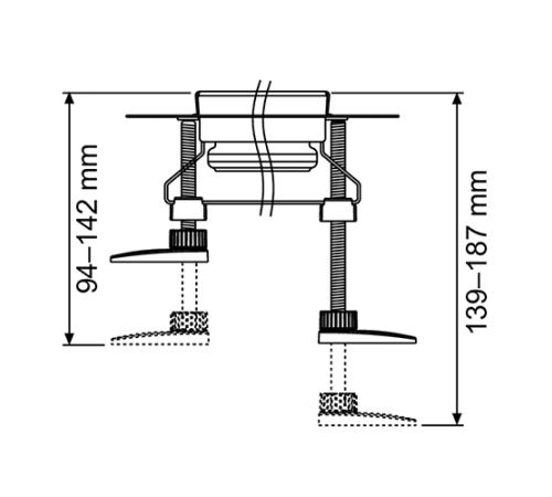 Комплект опор TECEdrainline 92-139 мм 4 шт 660003