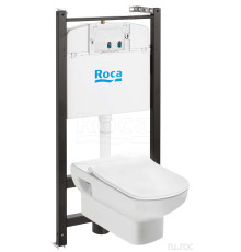 Комплект инсталляция с подвесным унитазом Roca Dama Senso сиденье без кнопки 893104680