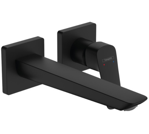 Смеситель для раковины Hansgrohe Logis Fine настенный внешняя часть излив 206 мм черный матовый 71256670