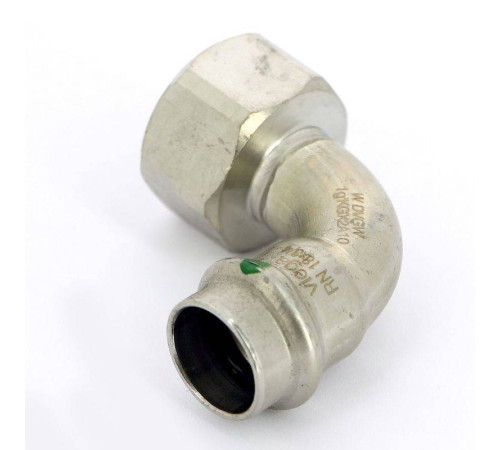 Угольник переходной Viega Sanpress Inox 90° 18х3/4 пресс-В нержавеющая сталь 437107