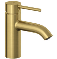 Смеситель для раковины Kludi Bozz 75 мм гладкий корпус брашированное золото 38272N076