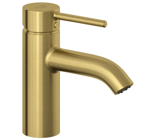 Смеситель для раковины Kludi Bozz 75 мм гладкий корпус брашированное золото 38272N076