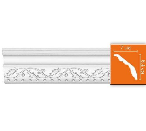 Плинтус потолочный с рисунком DECOMASTER 95621F гибкий 70х84х2400 мм 95621F