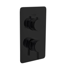Смеситель термостатический встраиваемый Boheme Cell на 3 потребителя с внутренней частью black 135-3-B