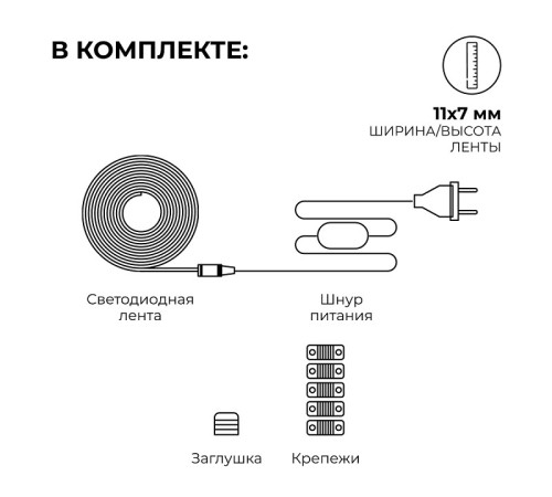 Комплект с лентой светодиодной Apeyron Electrics 10-107