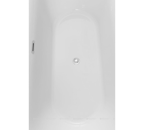 Ванна акриловая Aquanet Family Smart 1700x780 мм со сливом-переливом белый матовый/черный матовый 88778-MW-MB