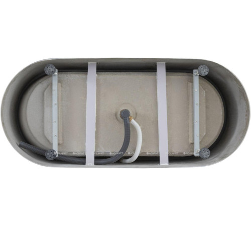 Ванна акриловая Aquanet Family Smart 1700x780 мм со сливом-переливом белый матовый/черный матовый 88778-MW-MB