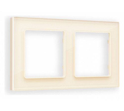 Рамка на 2 поста Ambrella Volt Platos Стекло органическое AF330302