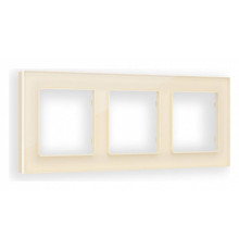 Рамка на 3 поста Ambrella Volt Platos Стекло органическое AF330303