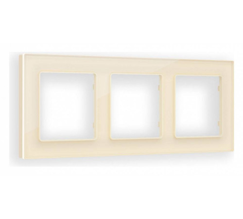 Рамка на 3 поста Ambrella Volt Platos Стекло органическое AF330303