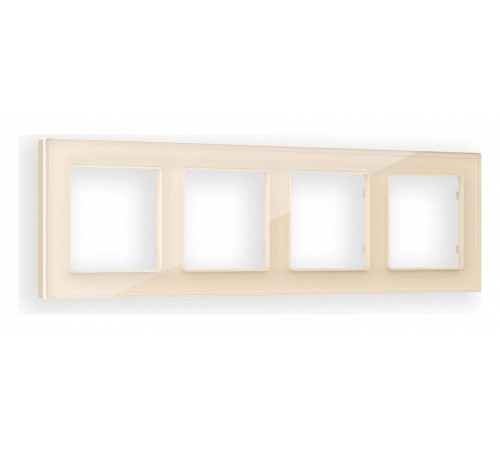 Рамка на 4 поста Ambrella Volt Platos Стекло органическое AF330304