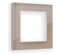 Рамка на 1 пост Ambrella Volt Platos Стекло натуральное AF380601