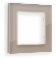 Рамка на 1 пост Ambrella Volt Platos Стекло натуральное AF380601