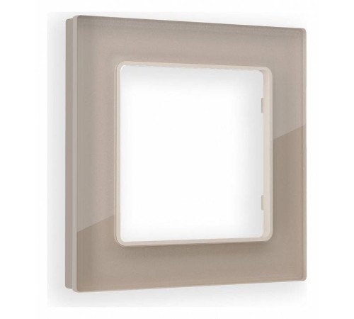 Рамка на 1 пост Ambrella Volt Platos Стекло натуральное AF380601