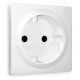 Накладка для розетки с заземлением и со шторками Ambrella Volt Quant AP1270