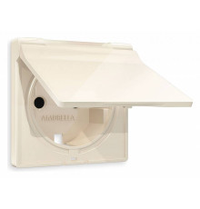 Накладка для розетки влагозащищенной с заземлением и со шторками с крышкой Ambrella Volt Quant AP3080