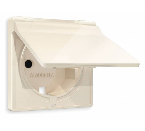 Накладка для розетки влагозащищенной с заземлением и со шторками с крышкой Ambrella Volt Quant AP3080