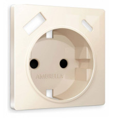 Накладка для розетки с заземлением и со шторками и 2хUSB type A и C Ambrella Volt Quant AP3100