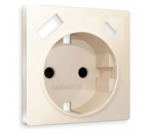 Накладка для розетки с заземлением и со шторками и 2хUSB type A и C Ambrella Volt Quant AP3100