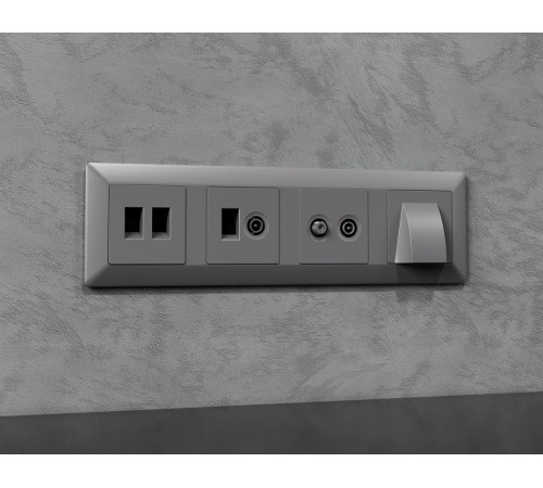 Накладка для розетки RJ-11 или RJ-45 Ambrella Volt ALFA AP5121