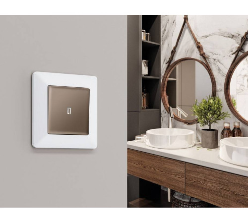 Клавиша для выключателя одноклавишного c подсветкой Ambrella Volt Quant AP6320