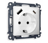 Розетка с заземлением и 2хUSB type A и C, без рамки Ambrella Volt Quant MA110010