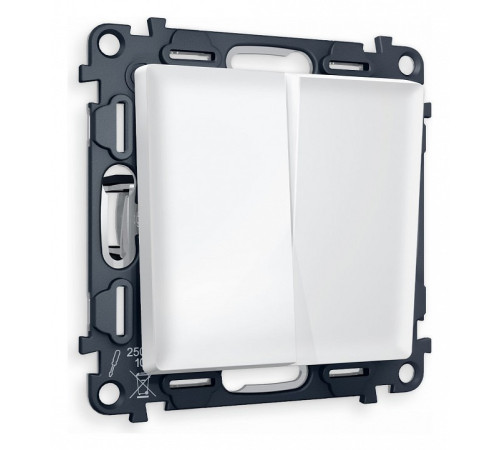 Выключатель двухклавишный без рамки Ambrella Volt Quant MA123010