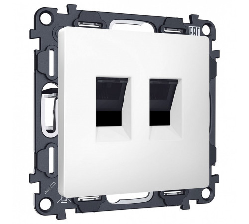 Розетка двойная Ethernet RJ-45 без рамки Ambrella Volt MA MA132110