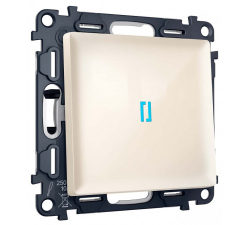 Выключатель самовозвратный одноклавишный с подсветкой, без рамки Ambrella Volt MA MA302060