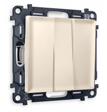 Выключатель трехклавишный без рамки Ambrella Volt Quant MA325010