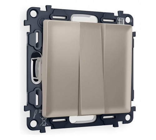 Выключатель трехклавишный без рамки Ambrella Volt Quant MA365010