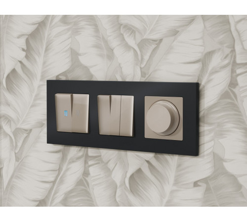 Выключатель трехклавишный без рамки Ambrella Volt Quant MA365010