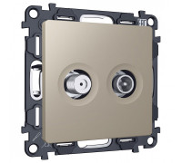 ТВ-розетка и SAT-розетка оконечная без рамки Ambrella Volt ALFA MA373310