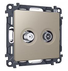 ТВ-розетка и SAT-розетка оконечная без рамки Ambrella Volt ALFA MA373310